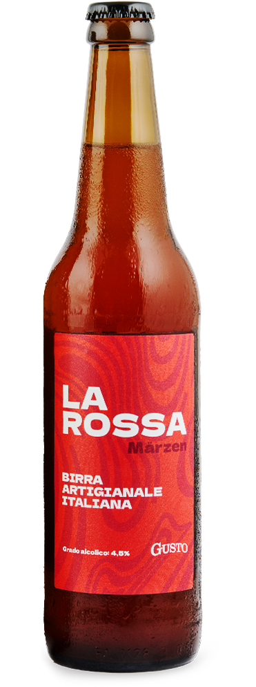 Bottiglia di birra artigianale La Rossa Märzen Gusto.